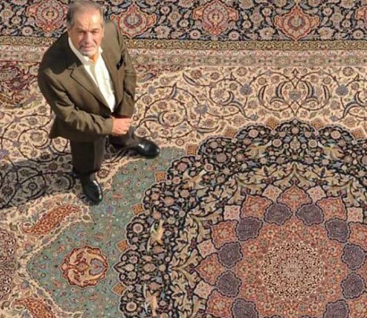 استاد یدالله صفدرزاده از بافندگان معروف فرش دستبافت اصفهان